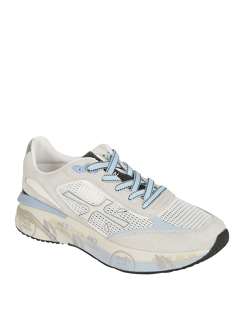 Premiata Low-Top Sneakers With Logo Accents And Textured Upper