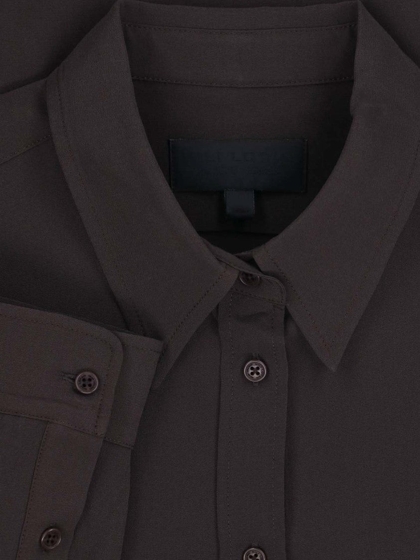 Nili Lotan Gaia Classic Collar Silk Formal Shirt