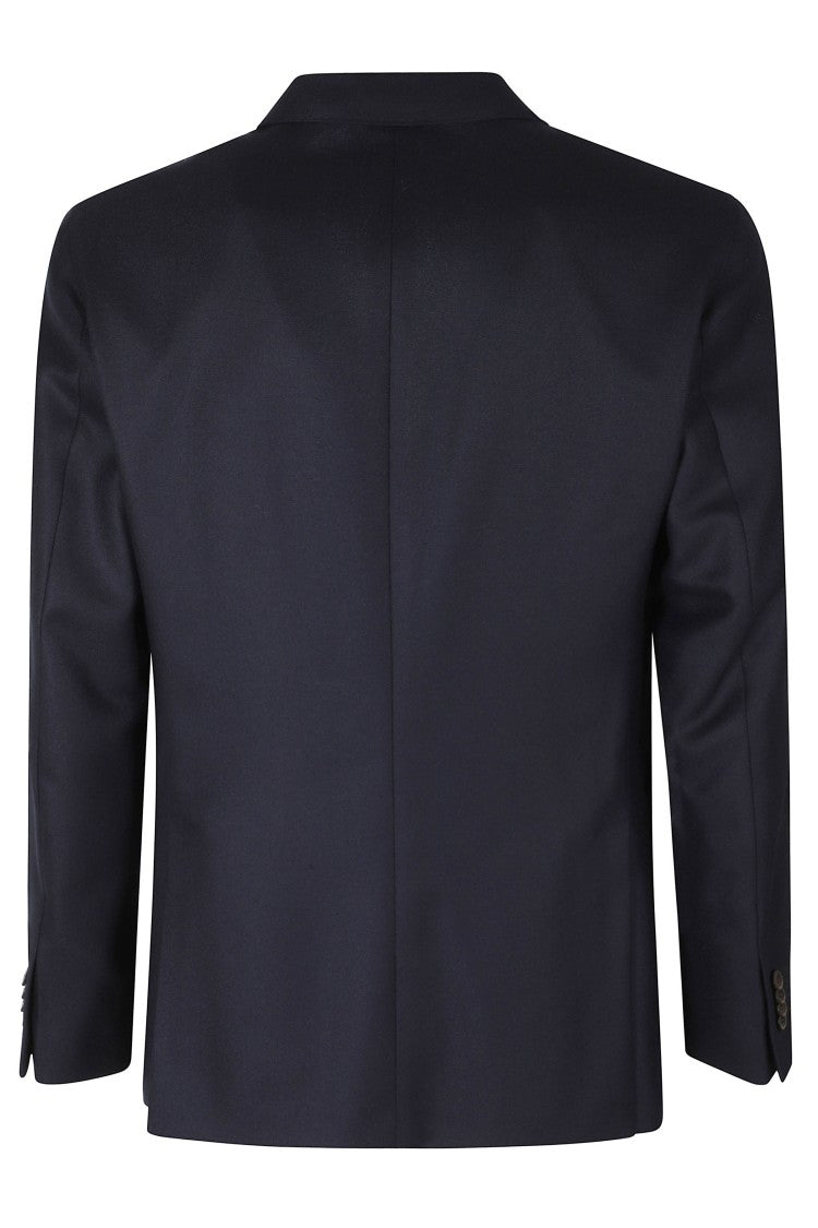 Boglioli Blue Unstructured Virgin Wool Blazer