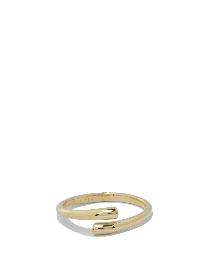 Federica Tosi 18-Karat Gold Plated Tube Bracelet
