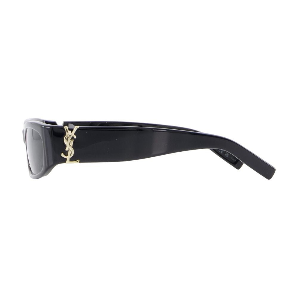 Saint Laurent Minimalist Black Acetate Sunglasses With Polished Finish