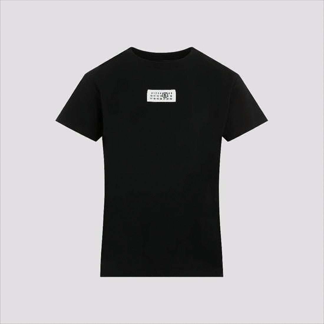 Mm6 By Maison Margiela Fitted Short-Sleeve T-Shirt With Minimal Patch Logo