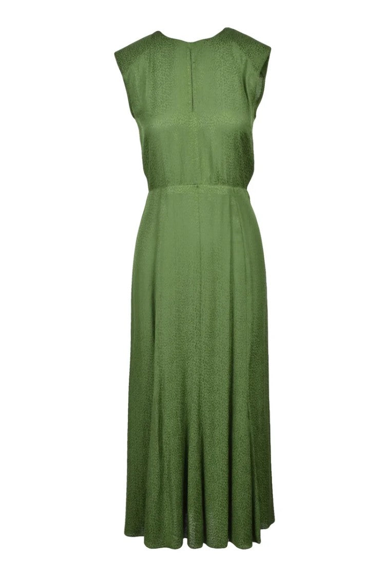 Patrizia Pepe Long Flared Dress - Green