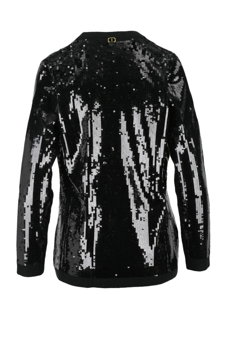 Twin-Set Sequin Cardigan - Black