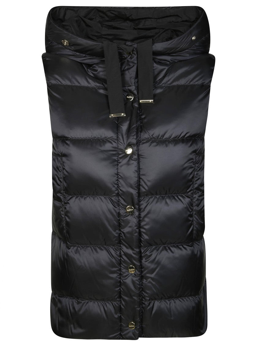 Max Mara Sleeveless Puffer Vest With Glossy Finish
