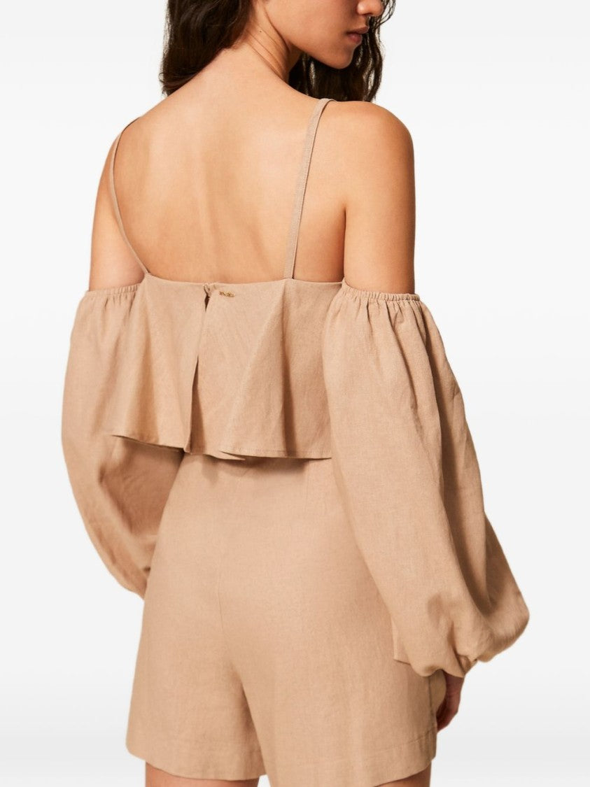 Twin-Set Beige Thin Shoulder Strap Day Dress