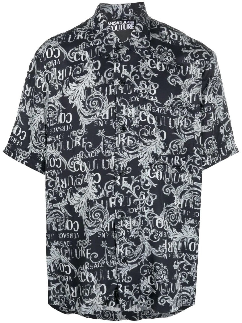Versace Jeans Couture Baroque Print Logo Short Sleeve Shirt