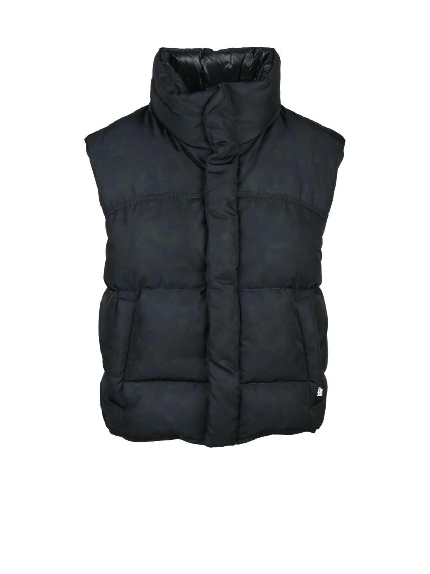 Bacon Black-Green Polyester Orange Fant Down Vest