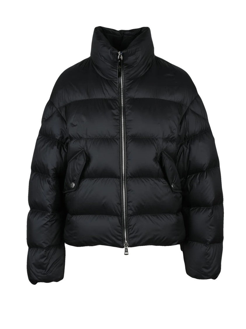Moncler X E.Enninful Black Cropped Quilted Polyester Down Jacket