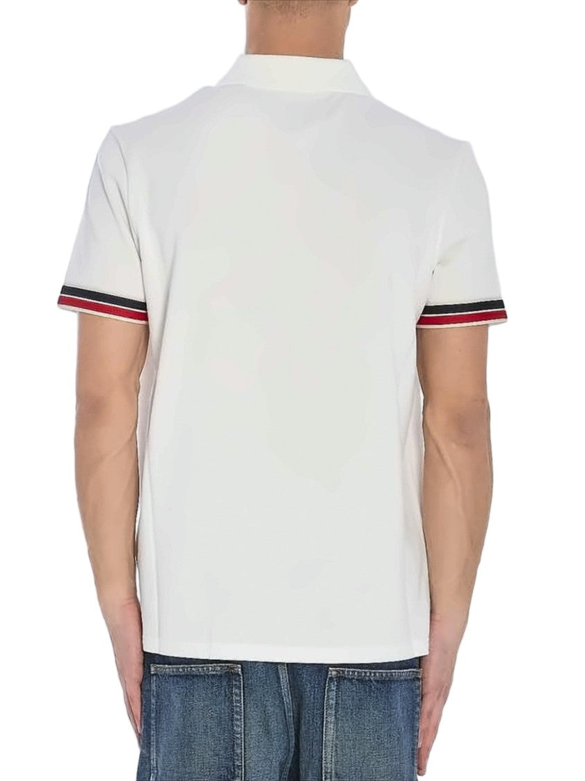 Moncler Classic Short-Sleeve Polo Shirt With Contrasting Stripes