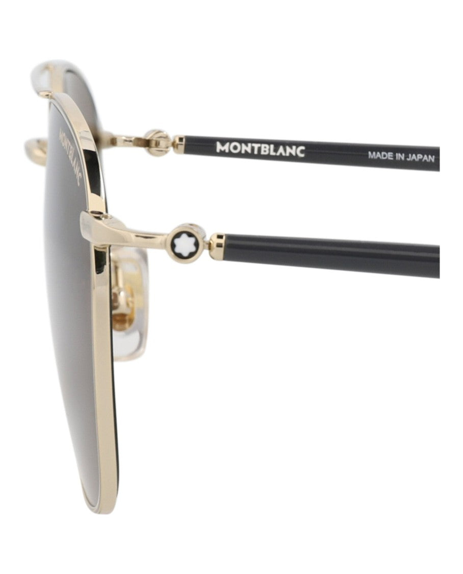 Montblanc Aviator-Frame Metal Sunglasses