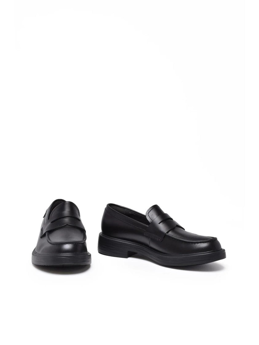Camper Black Leather Dean Loafers