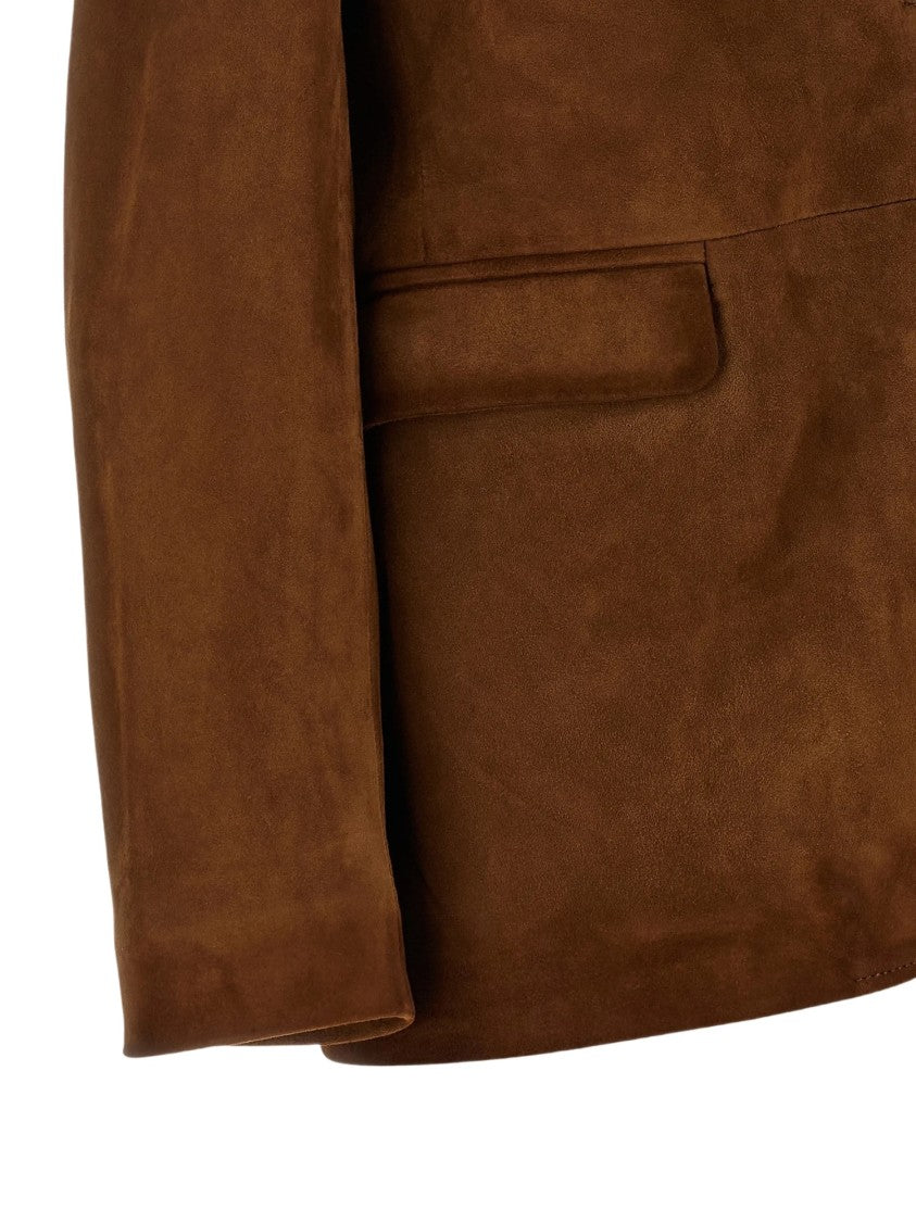 Golden Goose Brown Suede Journey Blazer