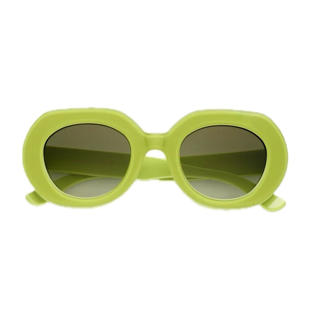 Emmanuelle Khanh Love Bold Round Sunglasses With Geometric Design