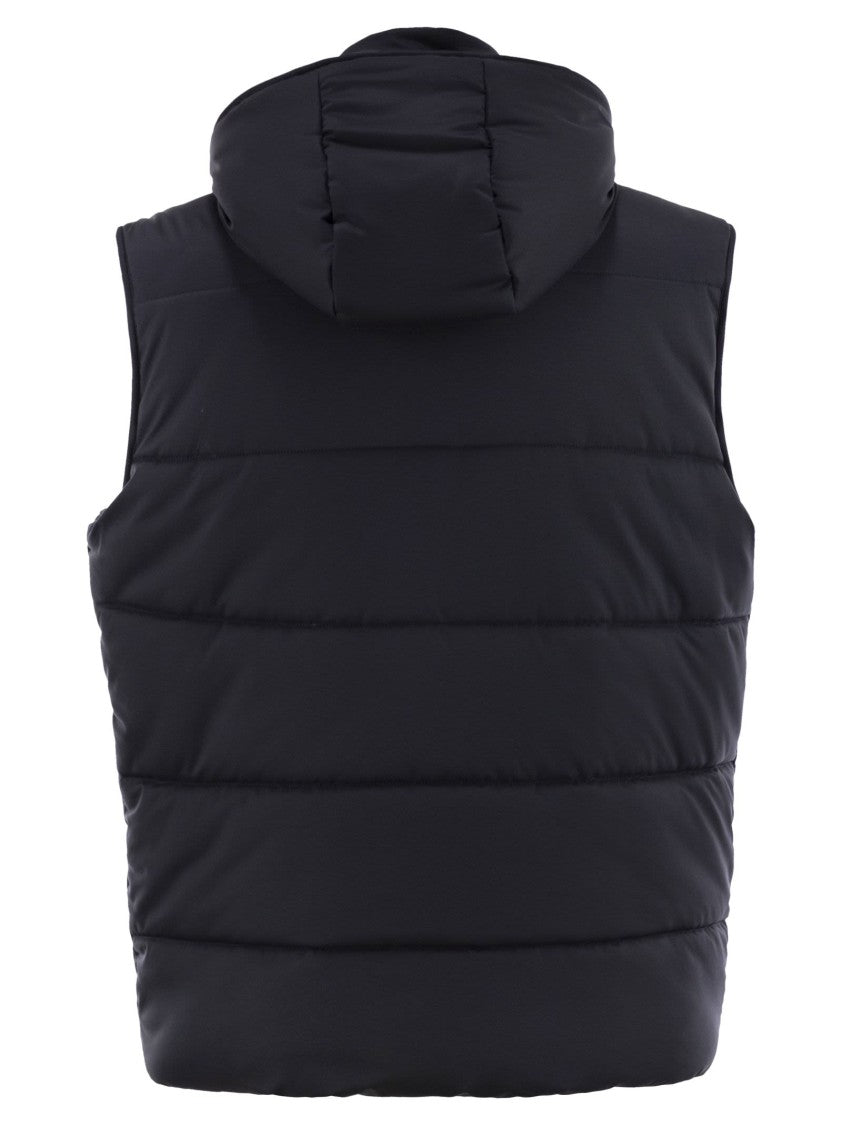 Kiton Hooded Sleeveless Jacket