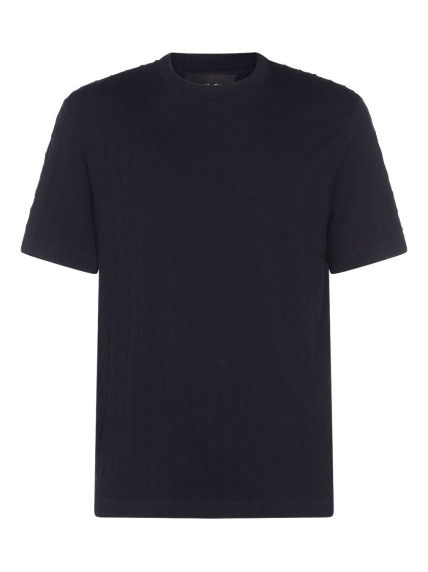 Giorgio Armani Midnight Blue Ribbed T-Shirt