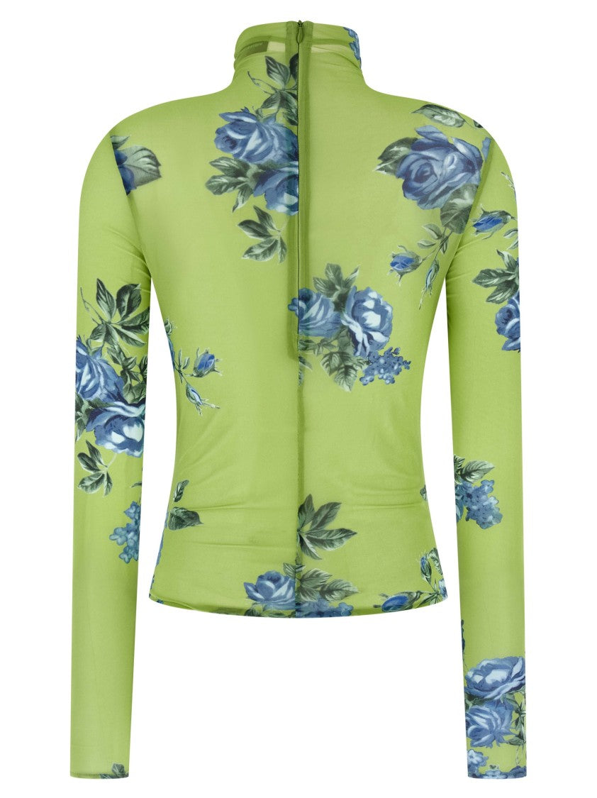 Magda Butrym Slim Fit Floral Print Top