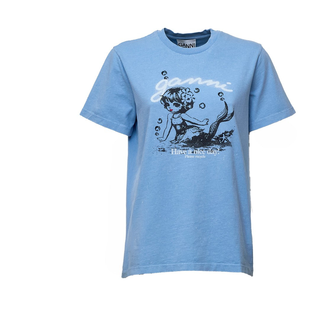 Ganni Future Washed Mermaid Graphic T-Shirt