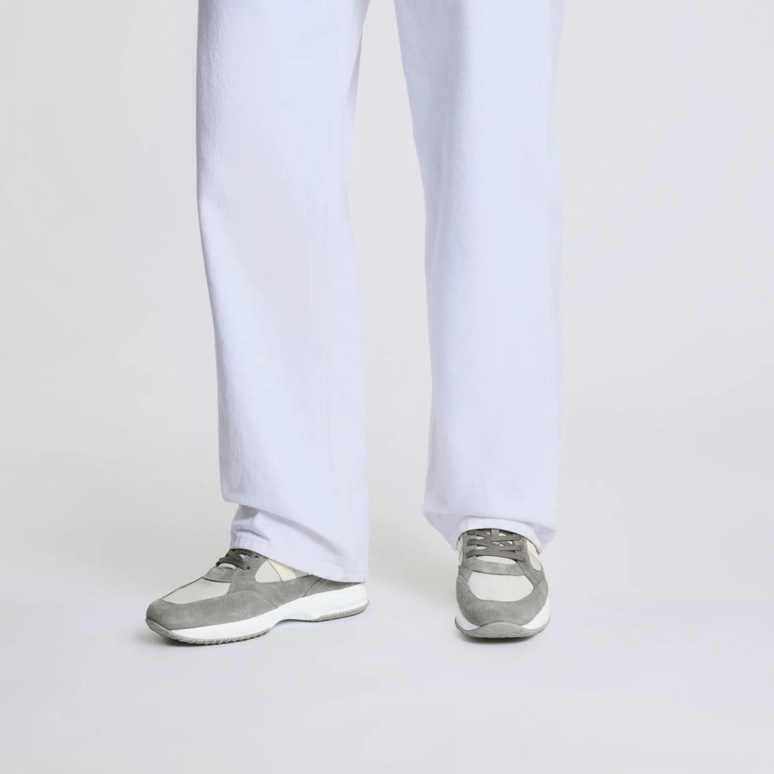 Hogan Interactive Lace-Up Sneakers In Calfskin