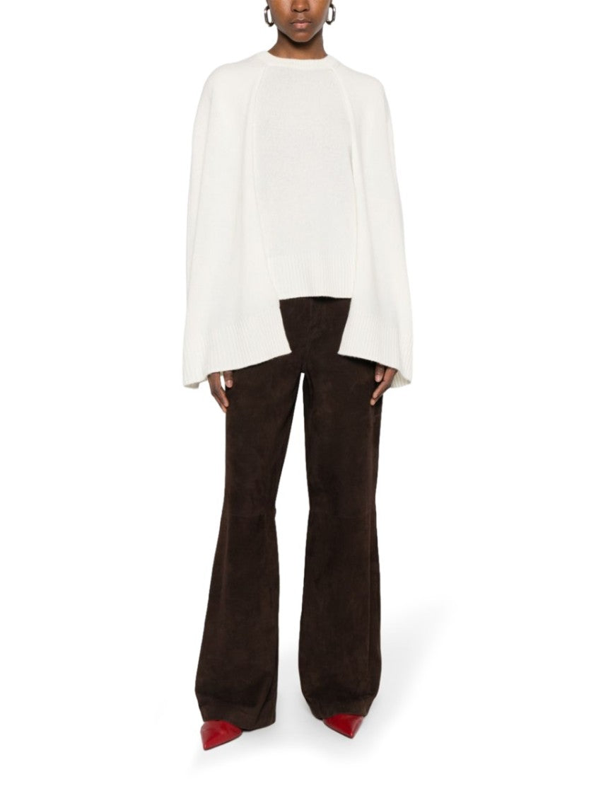 Totême Relaxed Fit Cashmere Sweater With Ribbed Detailing