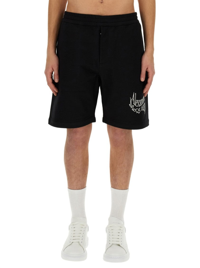 Alexander Mcqueen Bermuda With Logo