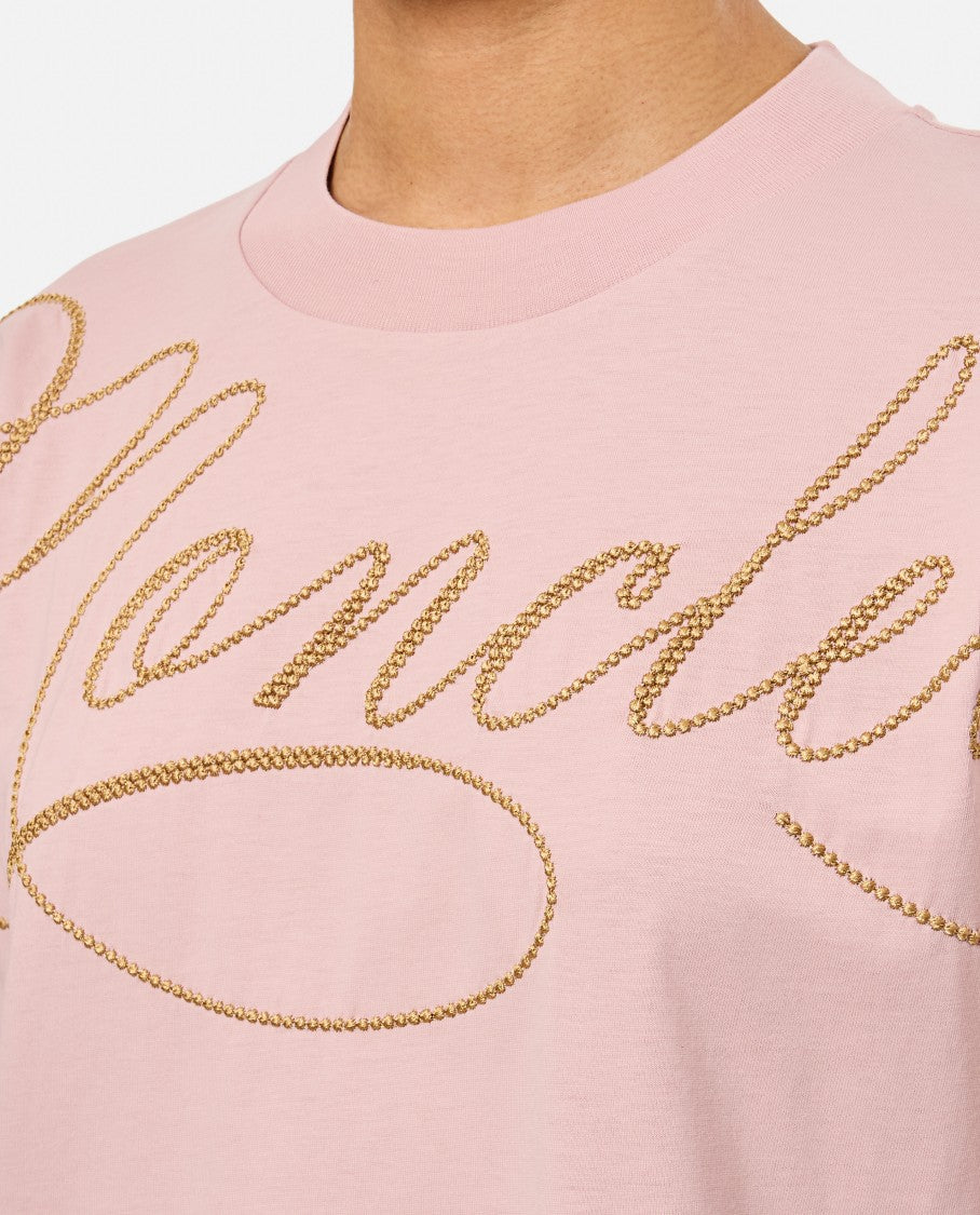 Moncler Crew-Neck T-Shirt With Iconic Logo Design