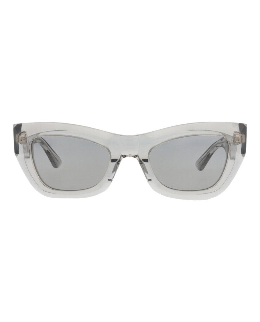 Bottega Veneta Cat Eye-Frame Sunglasses In Translucent Grey Recycled Acetate