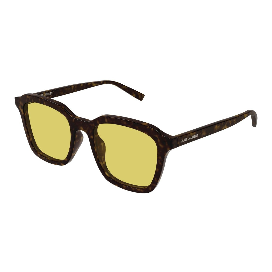 Saint Laurent Bold Square Frame Tortoiseshell Sunglasses