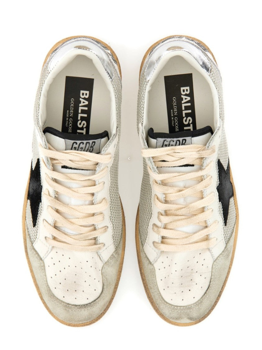 Golden Goose Ball Star Textured Mesh Suede Polyester-Blend Sneakers