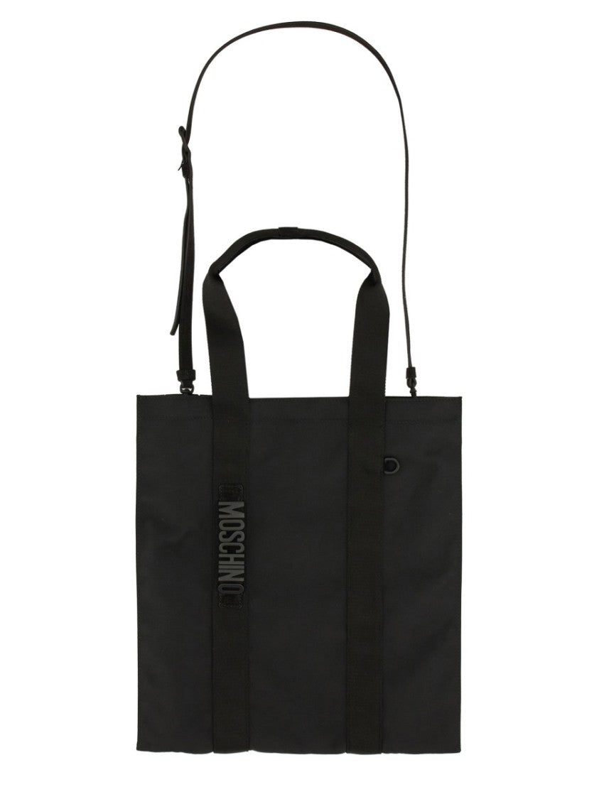 Moschino Black Rectangular Tote Bag