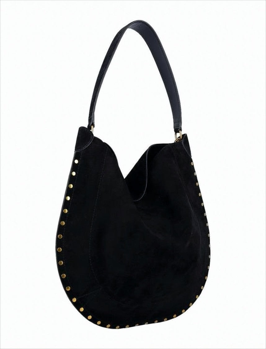 Isabel Marant Crescent-Shaped Tote Bag With Metal Stud Accents