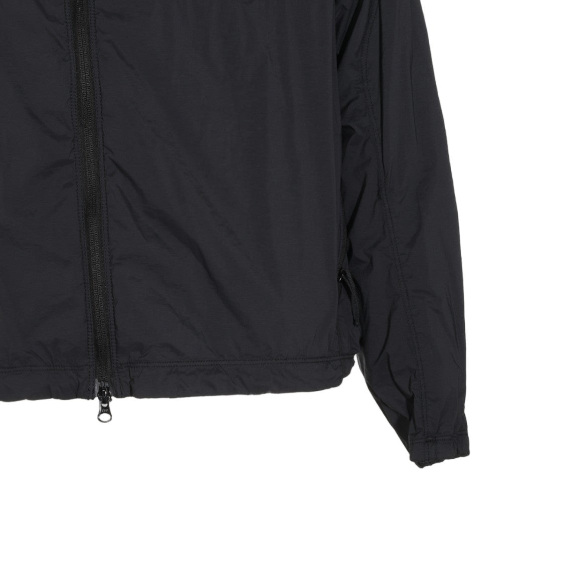 Stone Island Minimalist Black Hooded Adjustable Hem Jacket