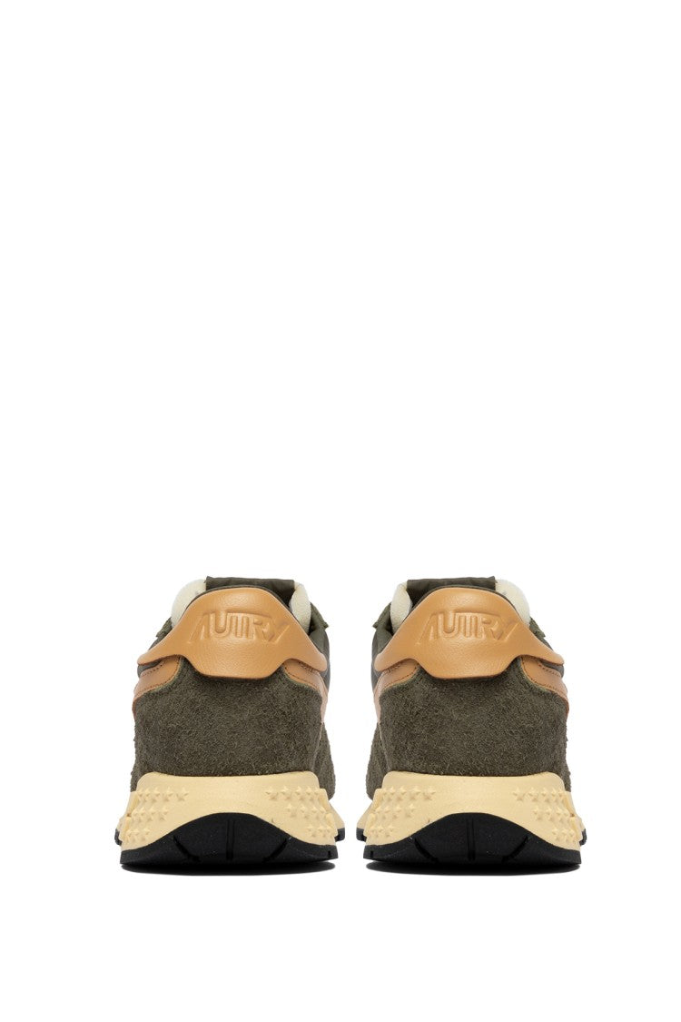 Autry Green Reelwind Suede Mesh Sneakers