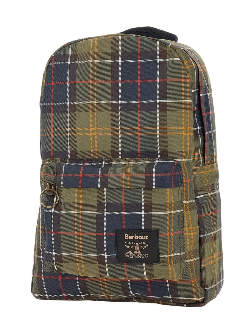Barbour Tartan Pattern Adjustable Straps Backpack