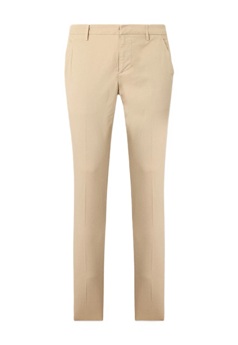 Dondup Neutral Gaubert Slim Fit Cotton Trousers