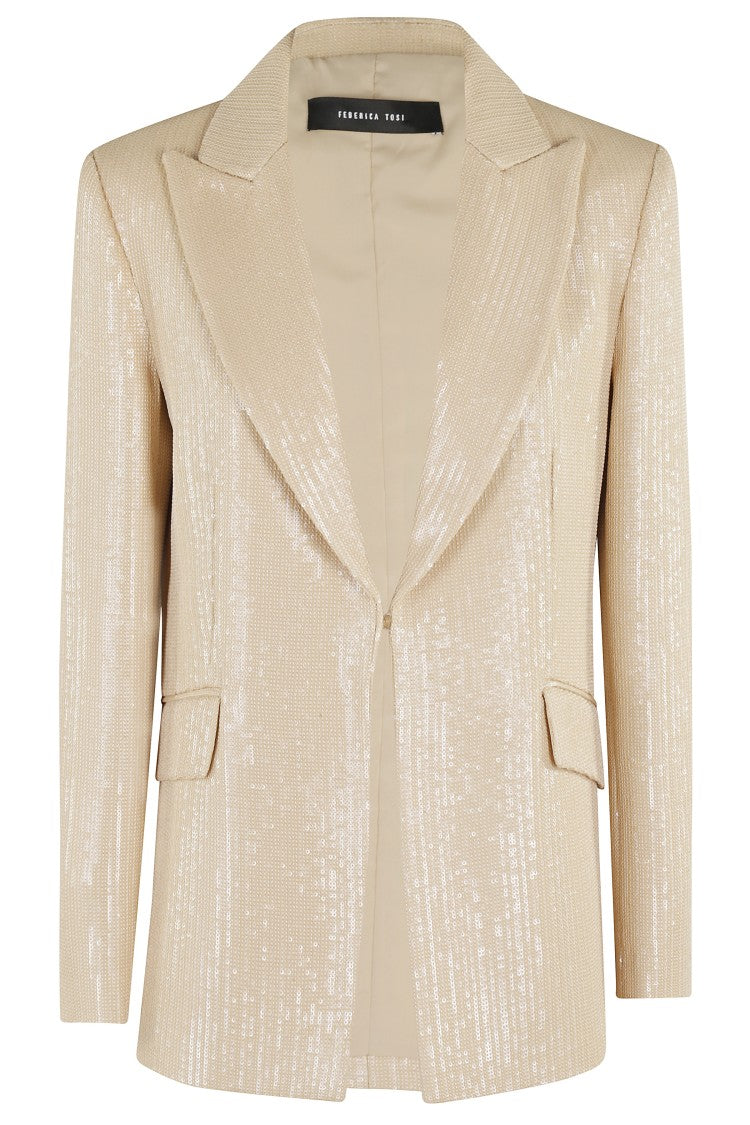 Federica Tosi Raffia Sequins Blazer