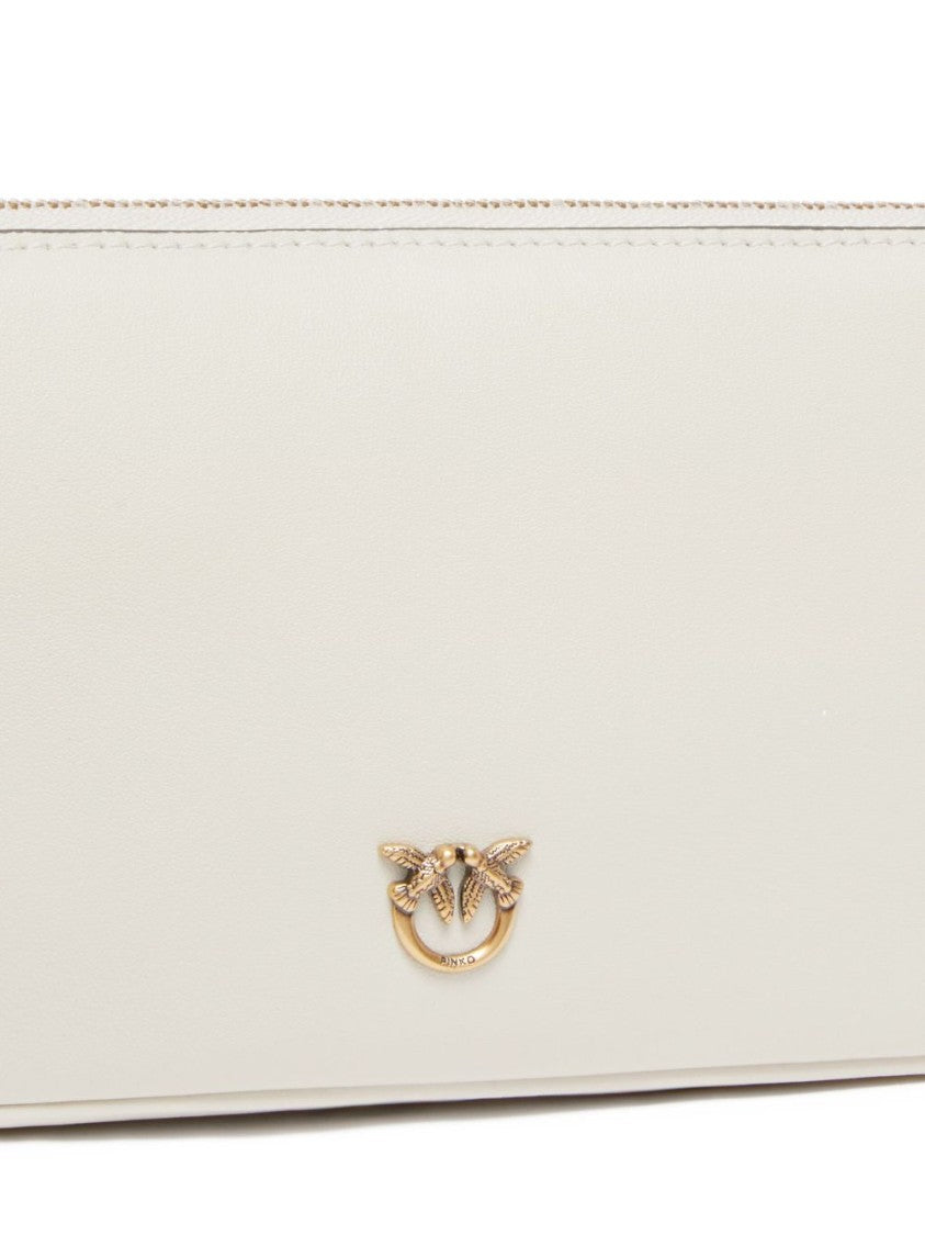 Pinko White Shoulder Bag With Structured Design
