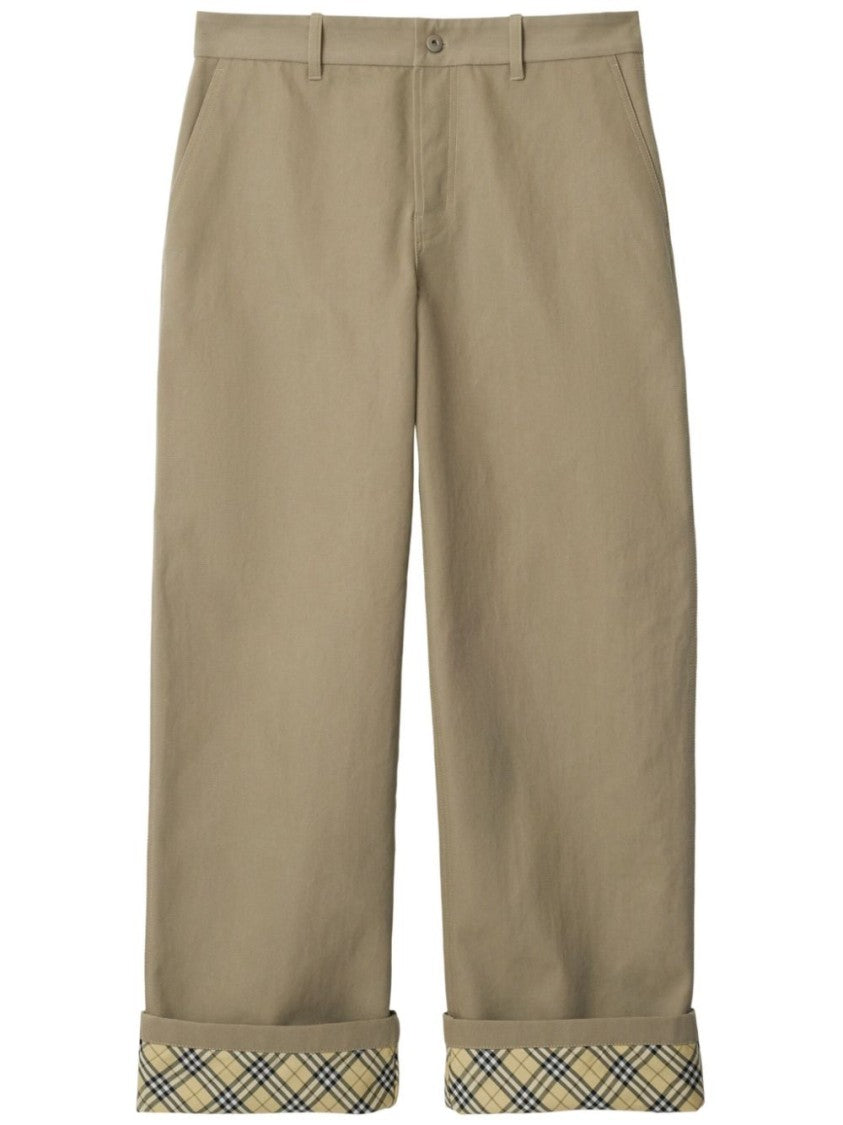 Burberry Sand-Coloured Wide Leg Trousers