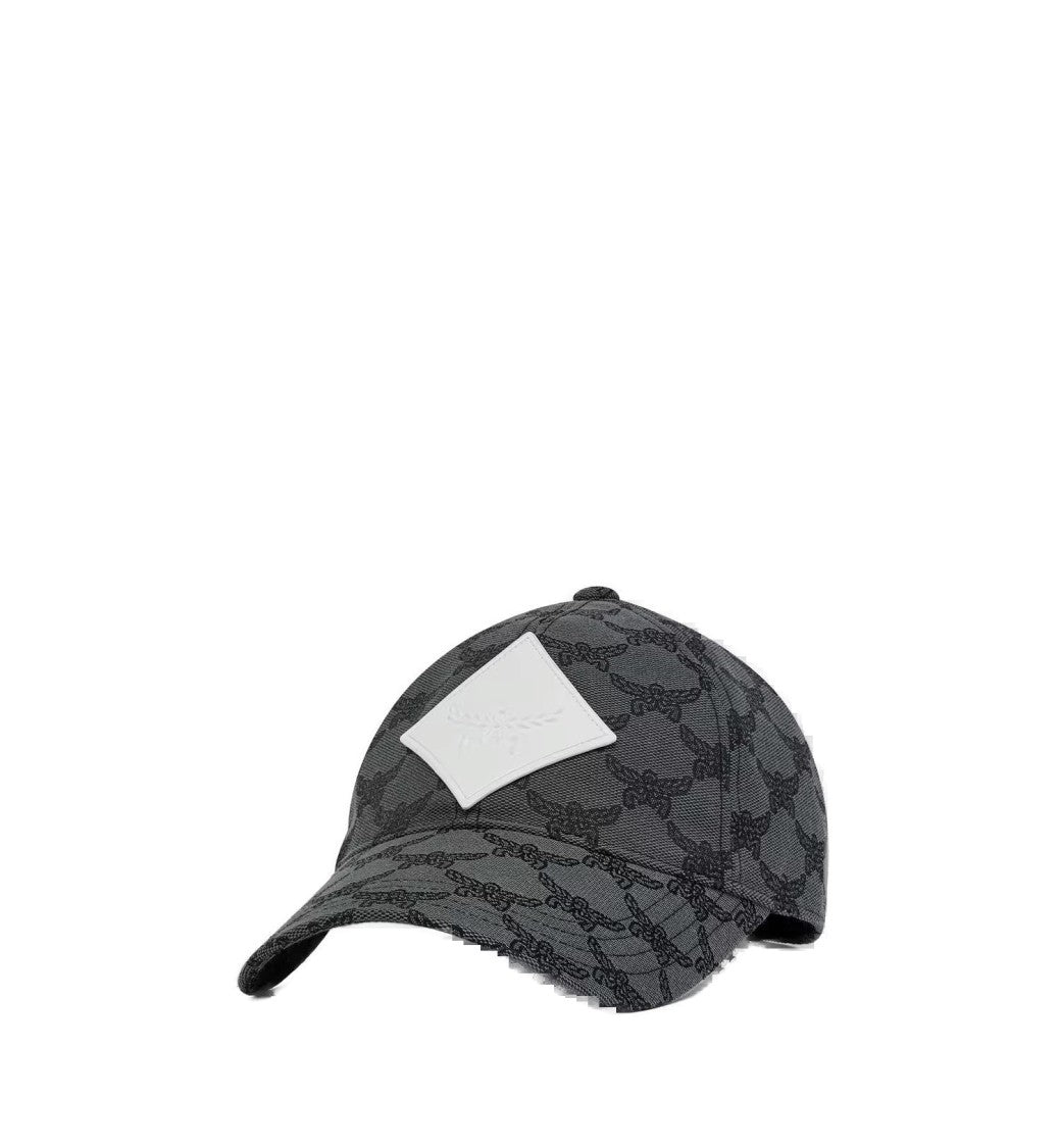 Mcm Double-Dyed Denim Jacquard Cap With Lauretos Monogram