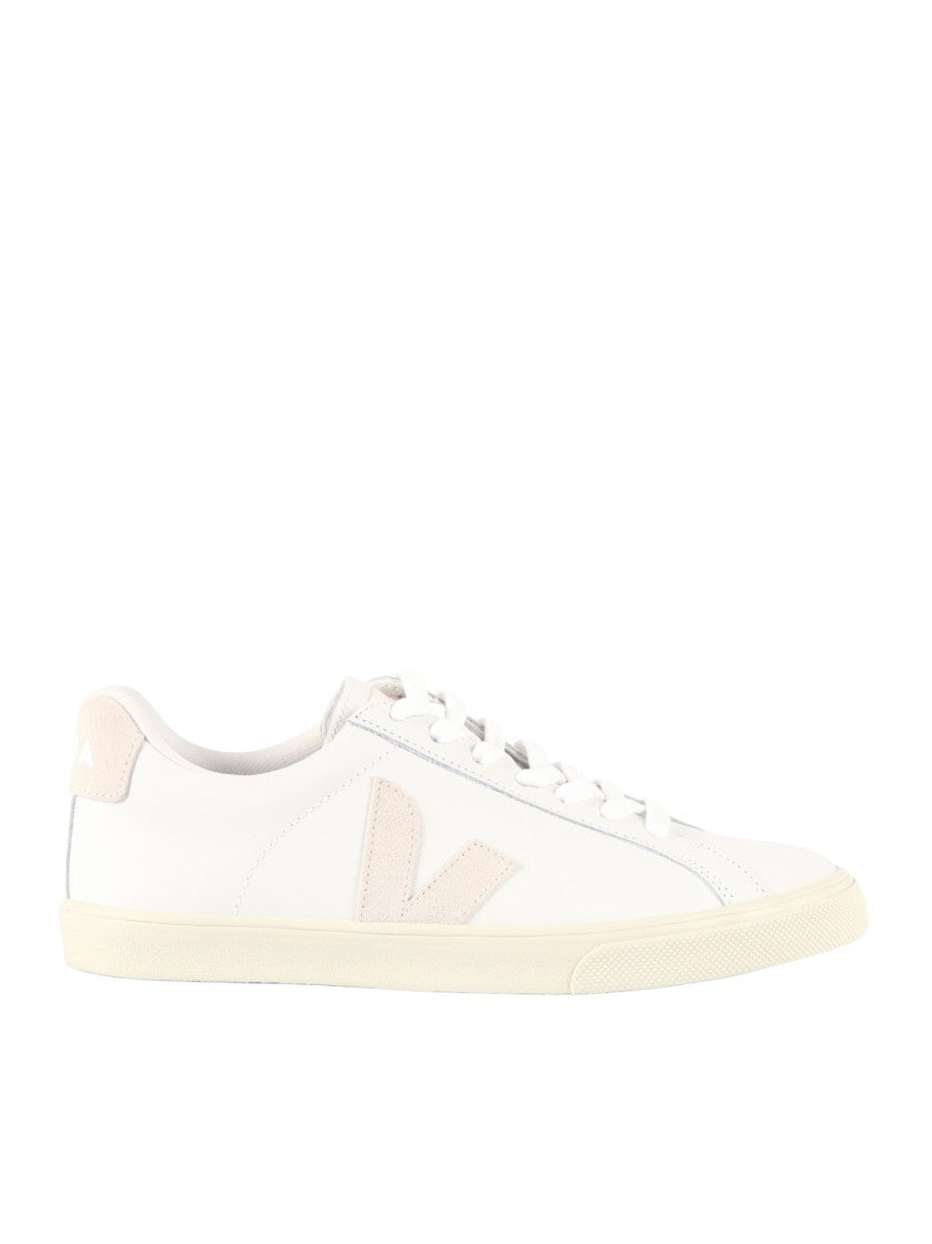 Veja White Esplar Logo Leather Sneakers