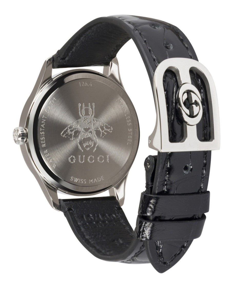 Gucci G-Timeless Onyx Stone Leather Watch