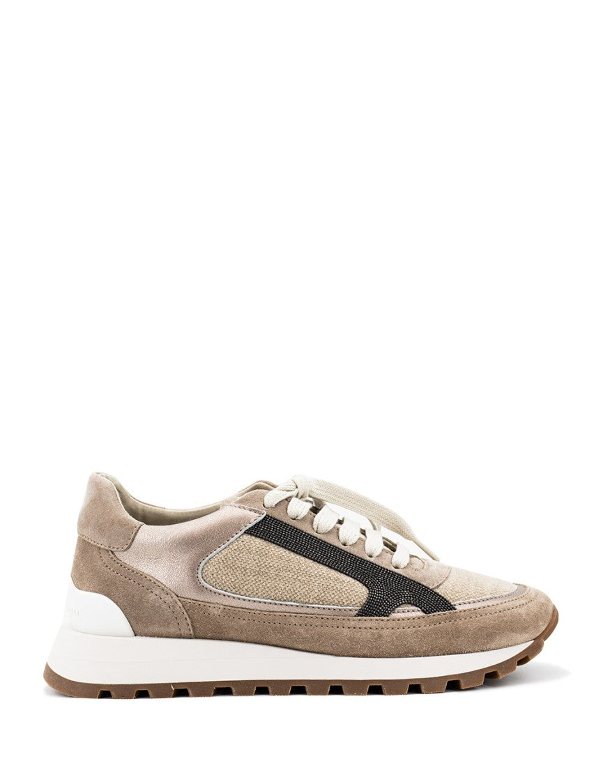 Brunello Cucinelli Active-Inspired Sneakers With Suede And Canvas