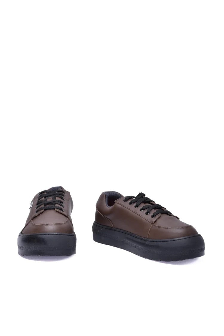 Sunnei Leather Sneakers - Brown/Black
