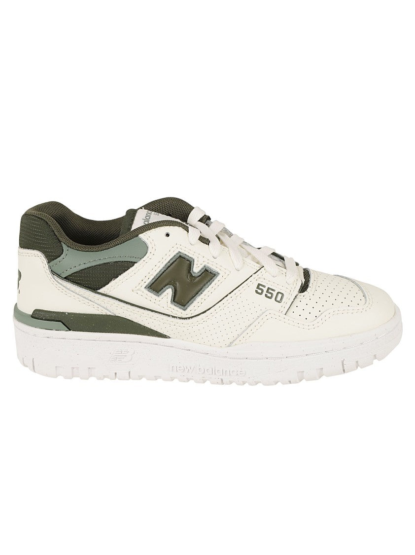 New Balance Perforated Leather Sneakers With Cushioned Sole