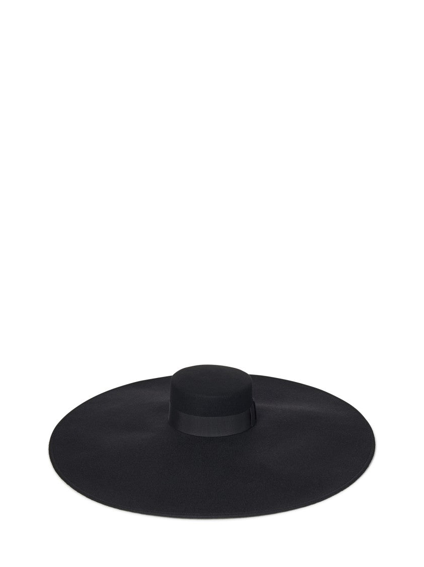 Nina Ricci Black Wool Felt Capeline Hat