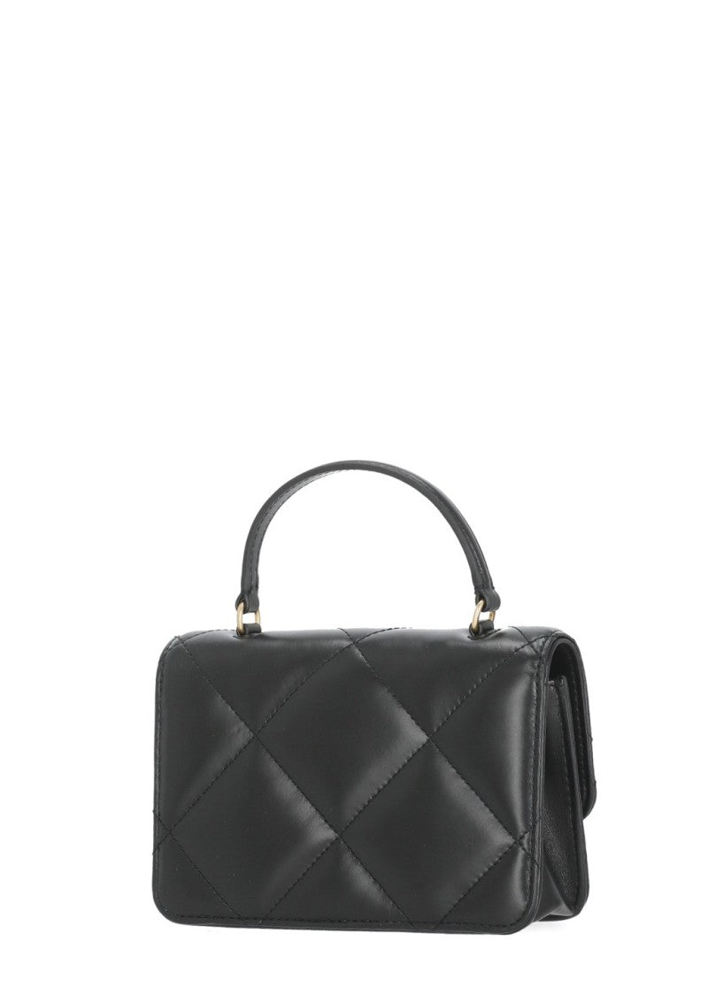 Tory Burch Black Quilted Leather Adjustable Chain Strap Shoulder Bag