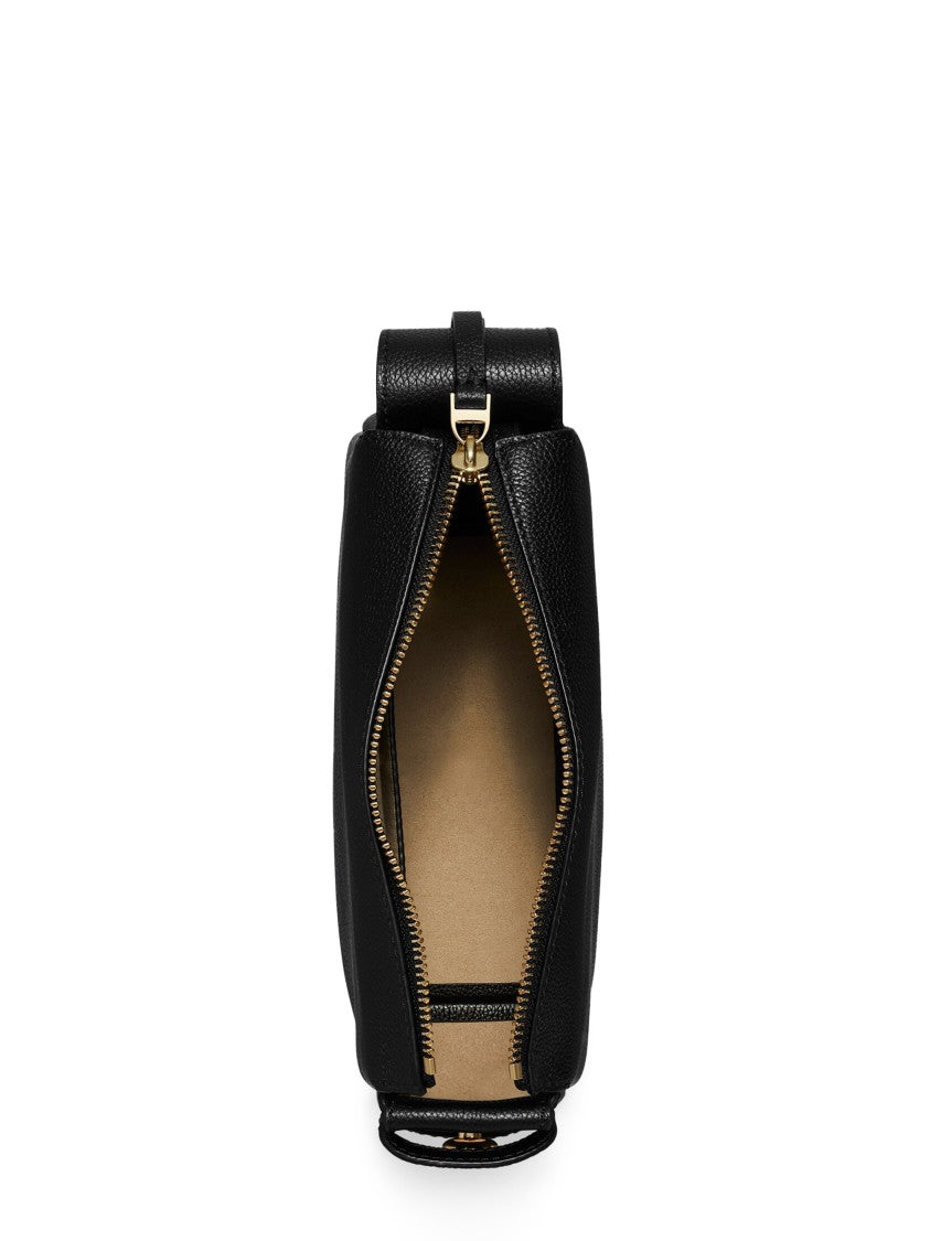 Tory Burch Compact Black Shoulder Bag With Chain Strap