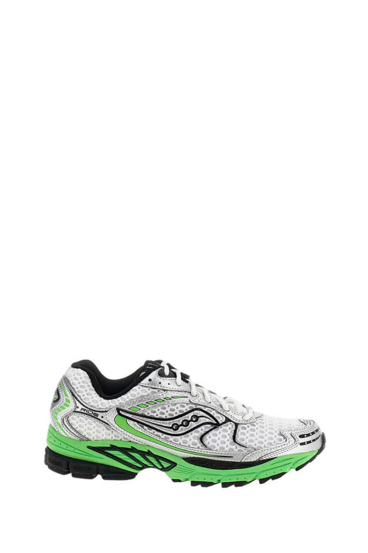 Saucony White Progrid Ride 1 Mesh Low-Top Sneakers