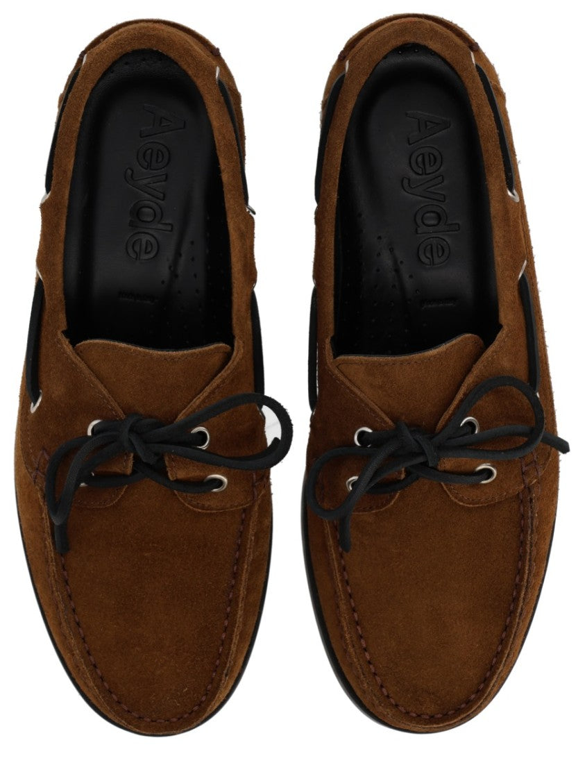Aeydē Harris Cow Suede Lace-Up Loafers