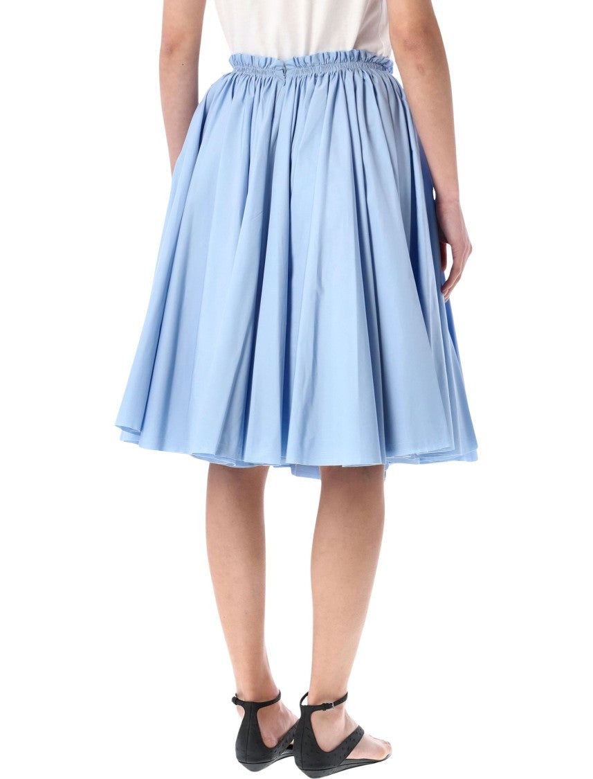 Ami Paris Corolla Flared Corolla Cotton Midi Skirt